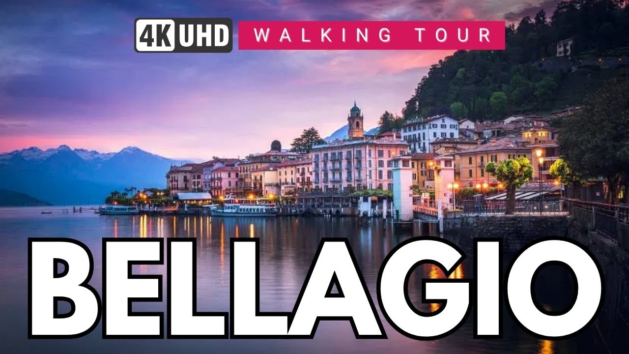 Bellagio 4K After Dark: The Most Romantic Night Walk Tour