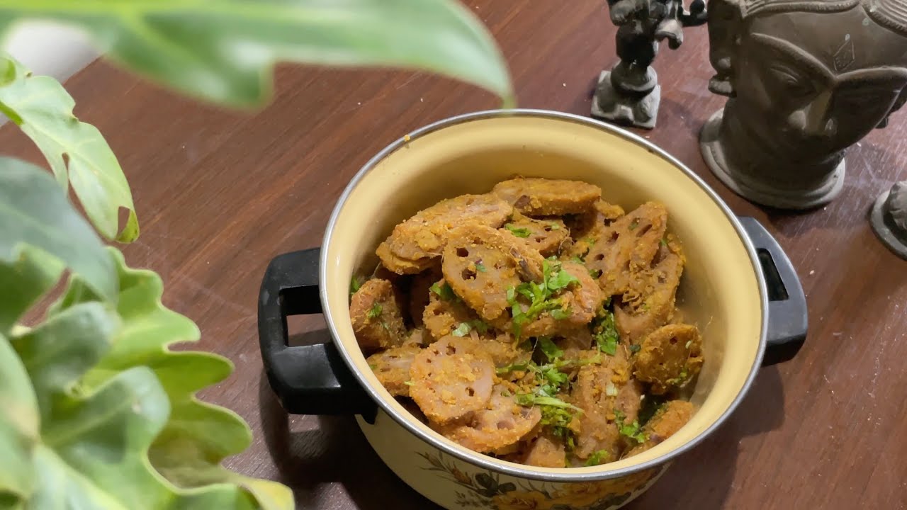 #48 Binging on Besan wali BHEIN | Indian Style Lotus Stem Stir Fry | बेसन वाली भें की सब्ज़ी