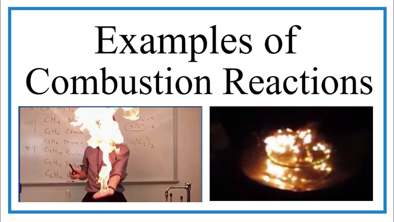 Examples of Combustion Reactions