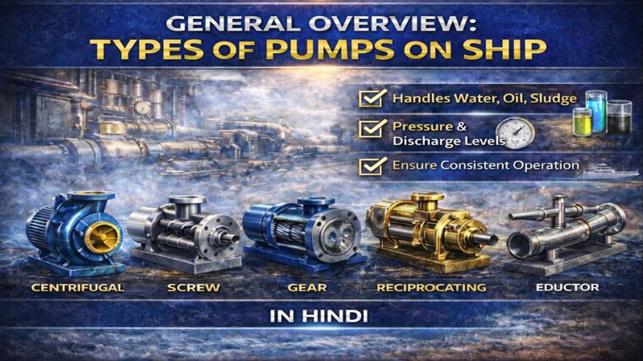General Overview – Types of Pumps on Ship Explained in Hindi | Marine Engineering
