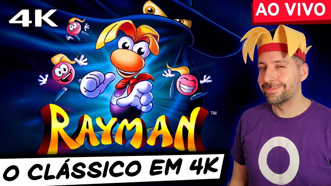 🔴 RAYMAN Clássico: O JOGO MAIS DIFÍCIL DO PS1? Minha Primeira Vez Jogando (Ao Vivo em 4K)