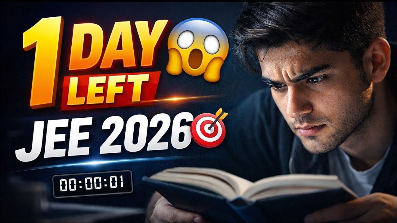 1 Day Before JEE Mains 2026 😱 | Ye Galti Mat Karna!