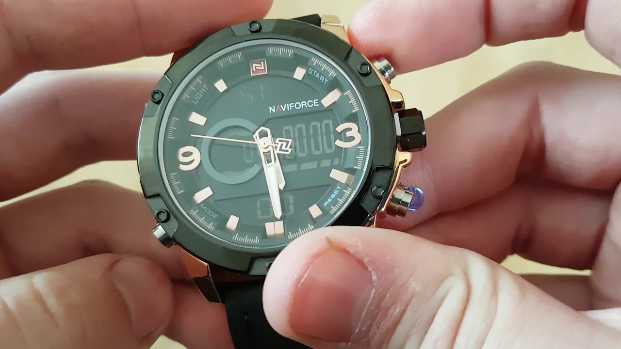 Мужские часы Naviforce Kosmos / 9097. Как настроить, инструкция. Видео обзор!