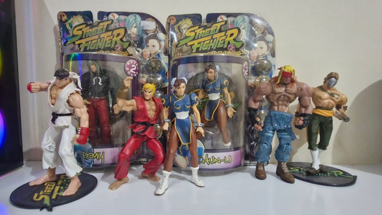 📦 LOTE RARO! Chun-Li & Remy Lacrados + Acessórios Originais | Resaurus Street Fighter (2000) 🕹️🔥