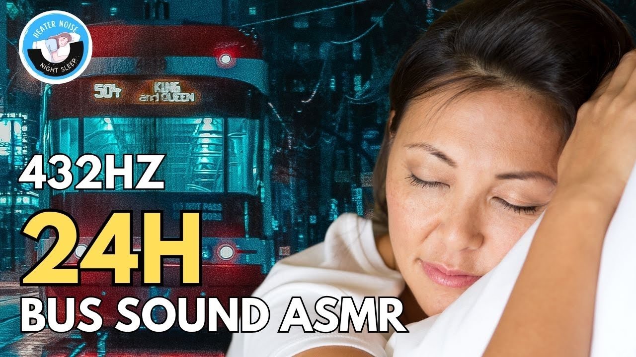 Fast Sleep With BUS SOUND ASMR To Focus Attention - Black Screen In 24 Hours | Peaceful Healing