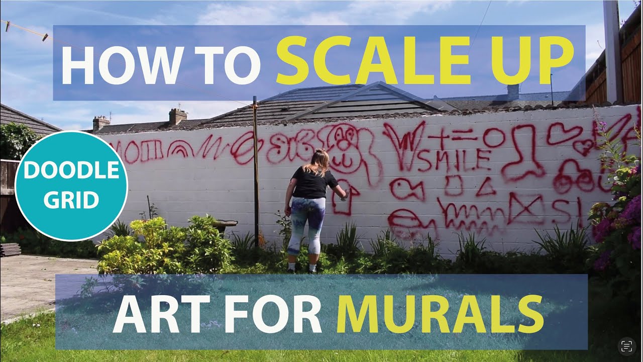 How to SCALE up ART for murals | Doodle Grid Techniques