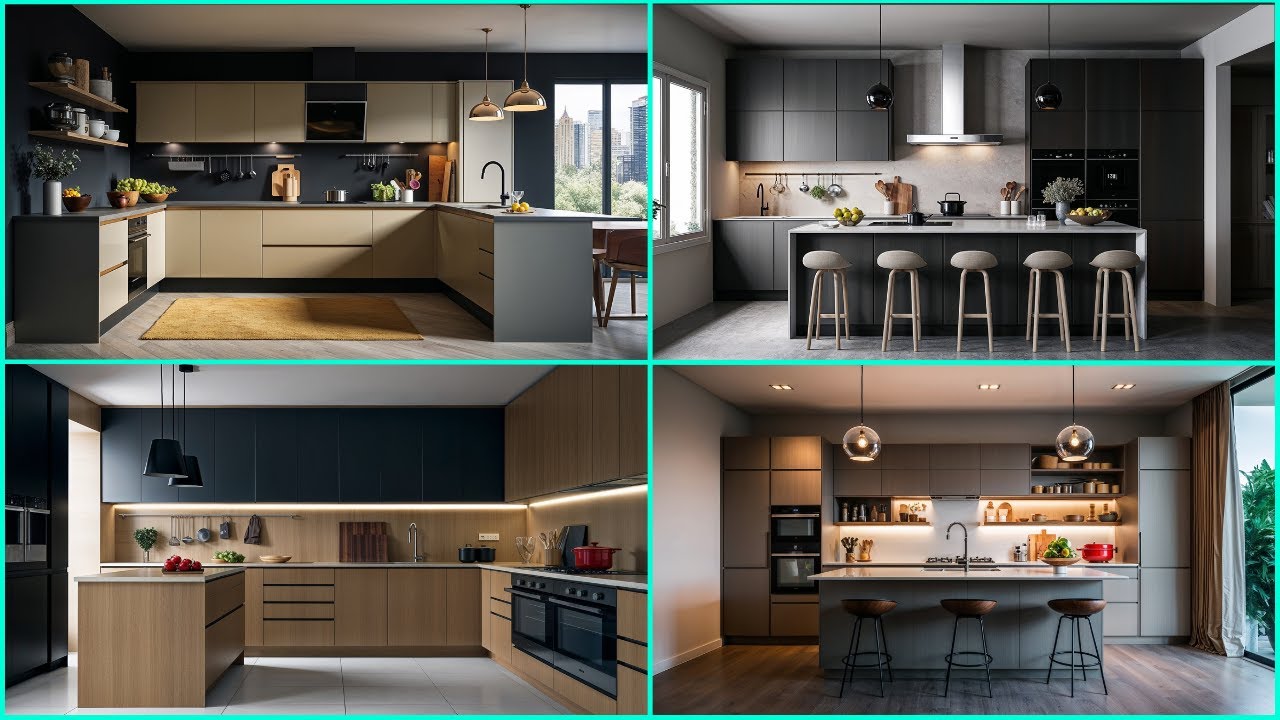 100+ Modular Kitchen Designs Open Kitchen Cabinet Colours 2025 | Modern Home Interior Design Kitchen