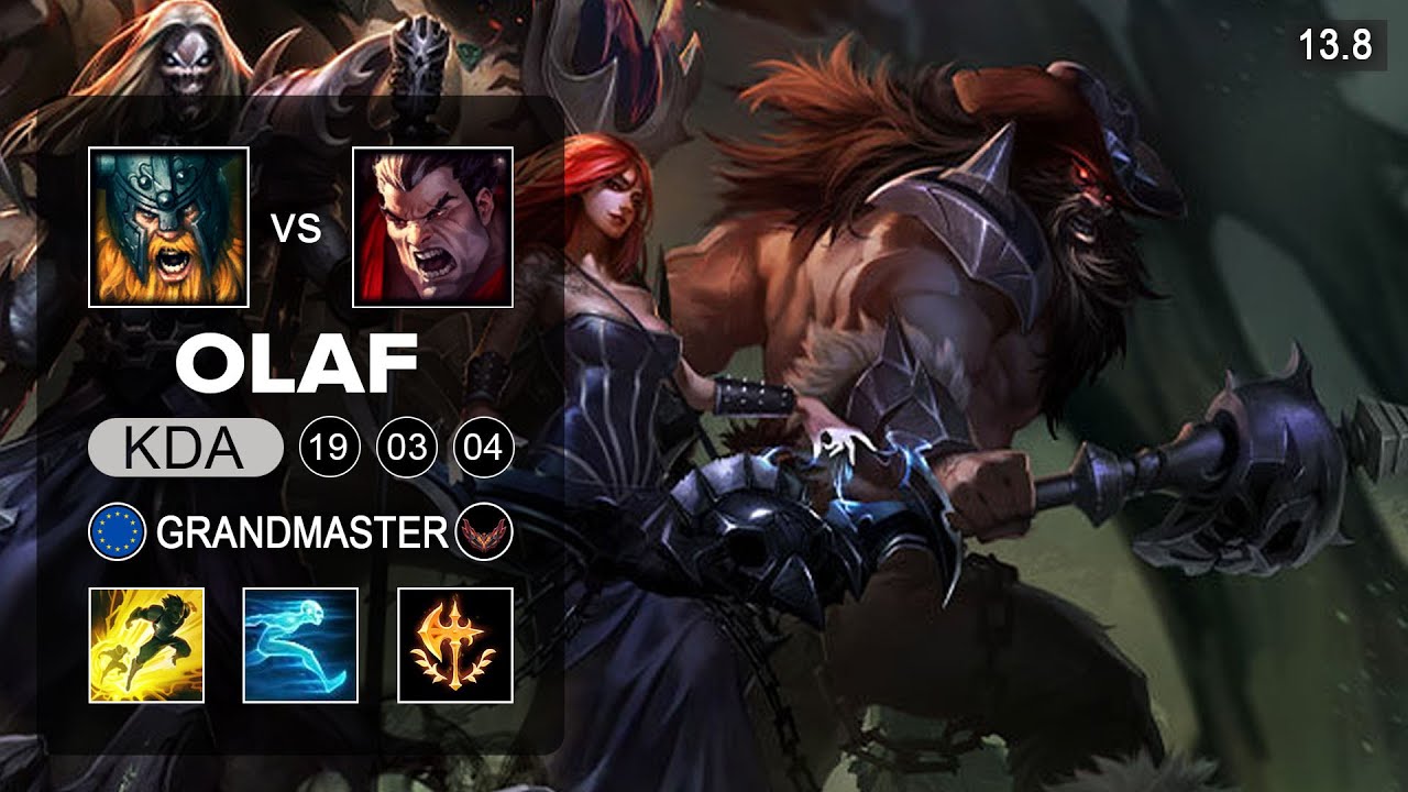 Olaf vs Darius Top - EUW Grandmaster - Patch 13.8 Season 13