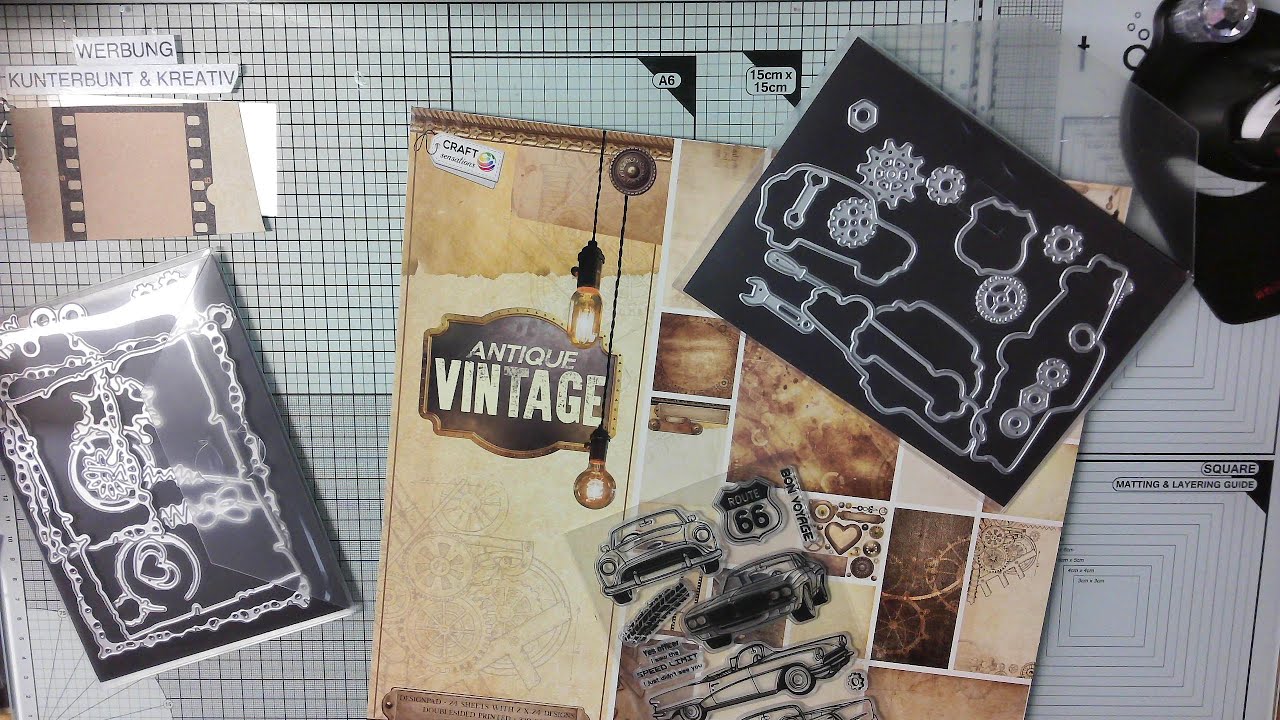 ❣️  Männerkarte ~ Route 66 ~ Papier von Action & neue Stempel und Stanzen❣️
