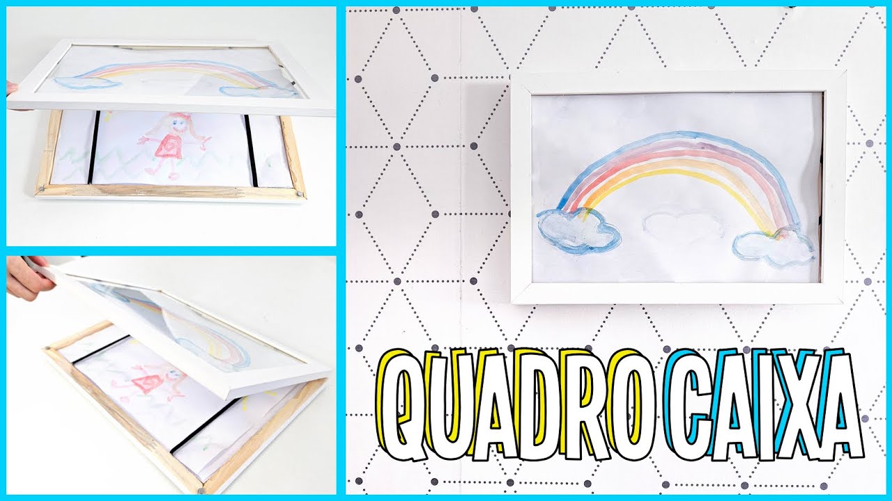 Moldura DIY para exibir desenhos |Quadro guarda desenhos
