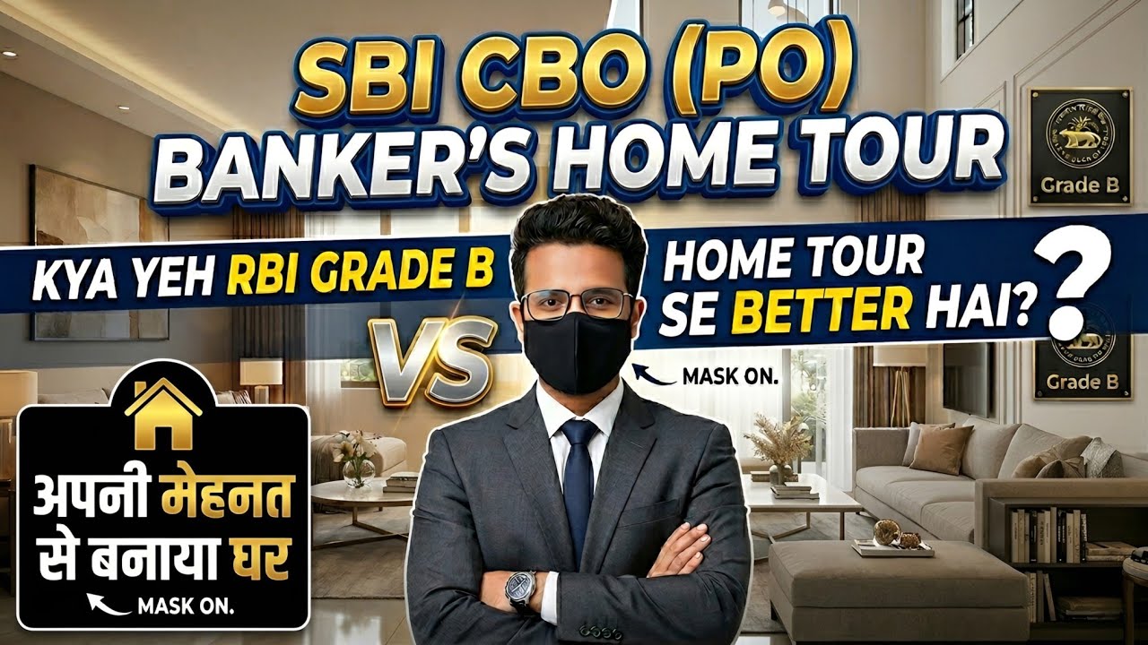 SBI CBO (PO)Banker’s Home Tour: Kya yeh RBI Grade B Home Tour se better hai? #sbi #bank #rbi #po
