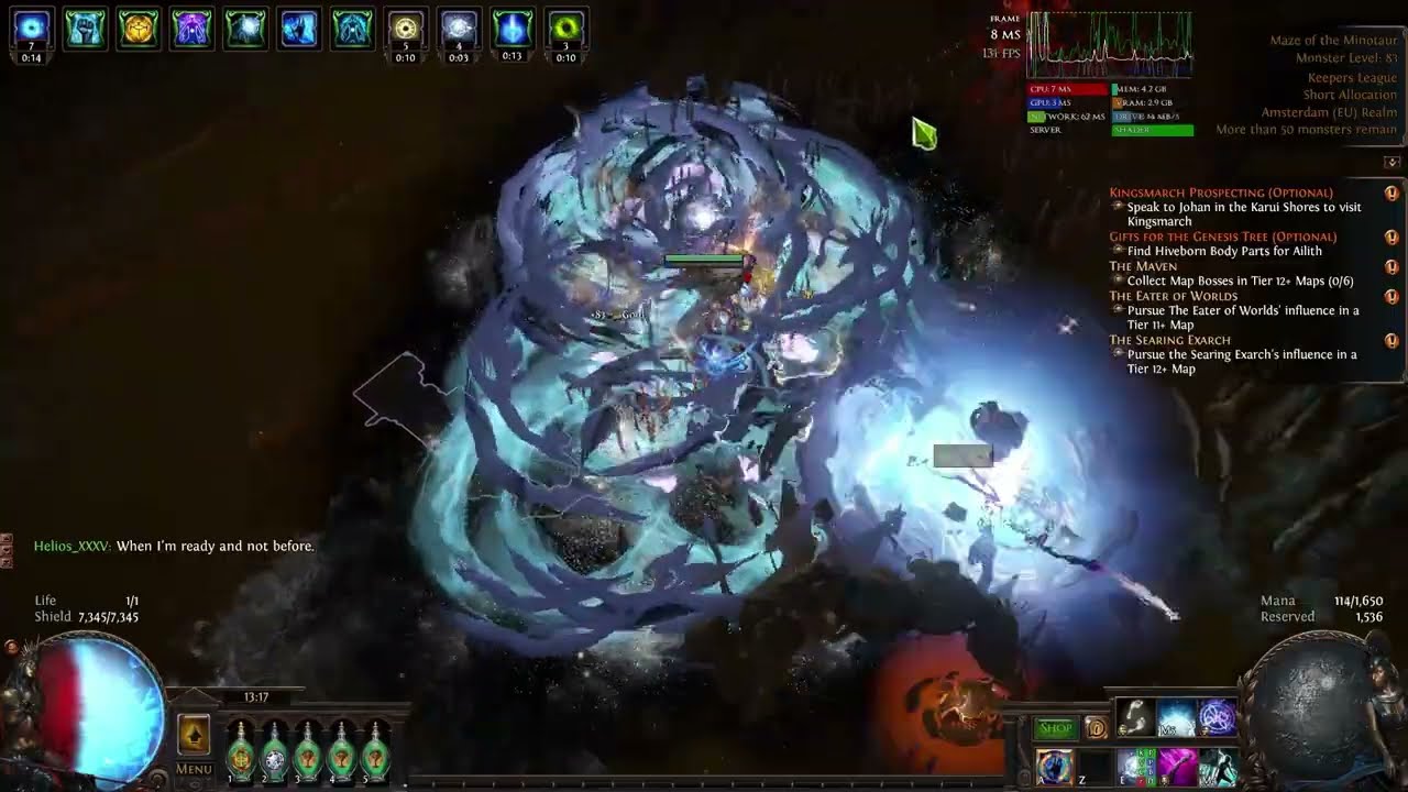 Path of Exile 3.27 - Winter Orb Occultist (Day 2) vs T16 Minotaur