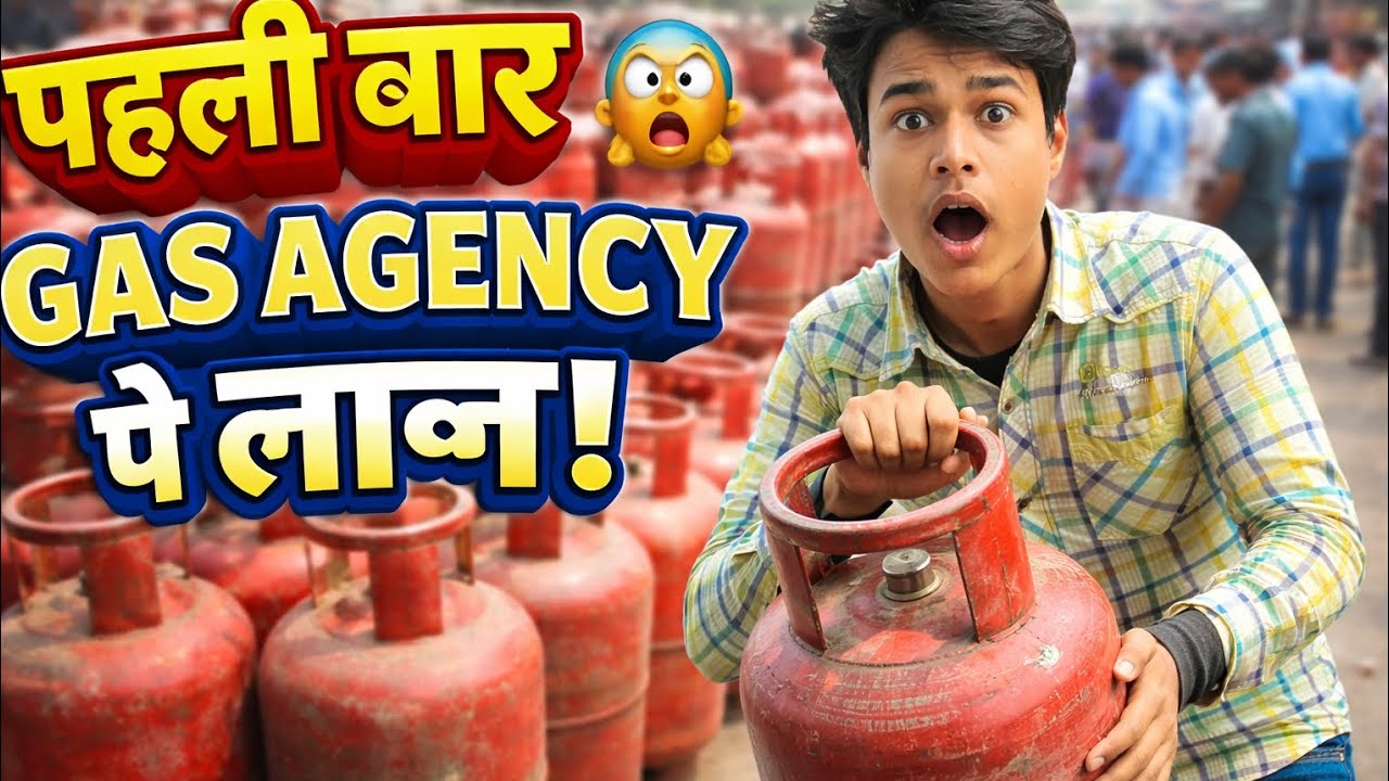Gas agency par lagana pada line wait for end 😮