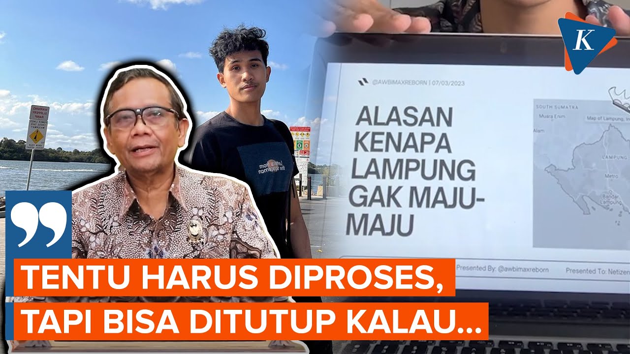 Respons Mahfud MD soal Kasus Tiktoker Bima Kritik Lampung