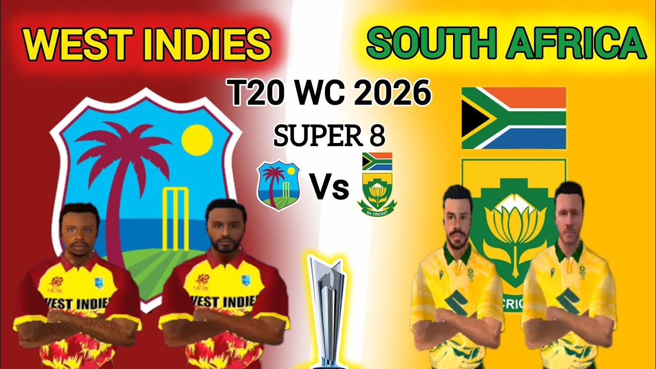 Real Cricket 25 | 🇯🇲 West Indies vs South Africa 🇿🇦 | Super 8 | T20 WC 2026 🏆 | highlights |
