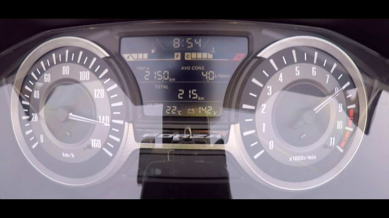 HONDA FORZA 300 O-145 KM/H TOP SPEED BEST TIME COCKPIT REAL TIME CONSUMPTION