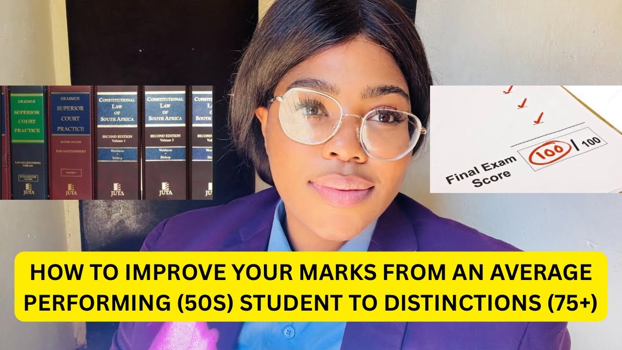 How to increase your marks for 50,60 to 70s to 90s as a Law student |  South African YouTuber|