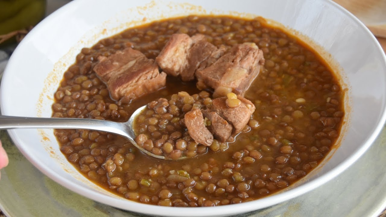 💚 Lentejas guisadas con costillas FÁCILES Y BUENÍSIMAS !!!