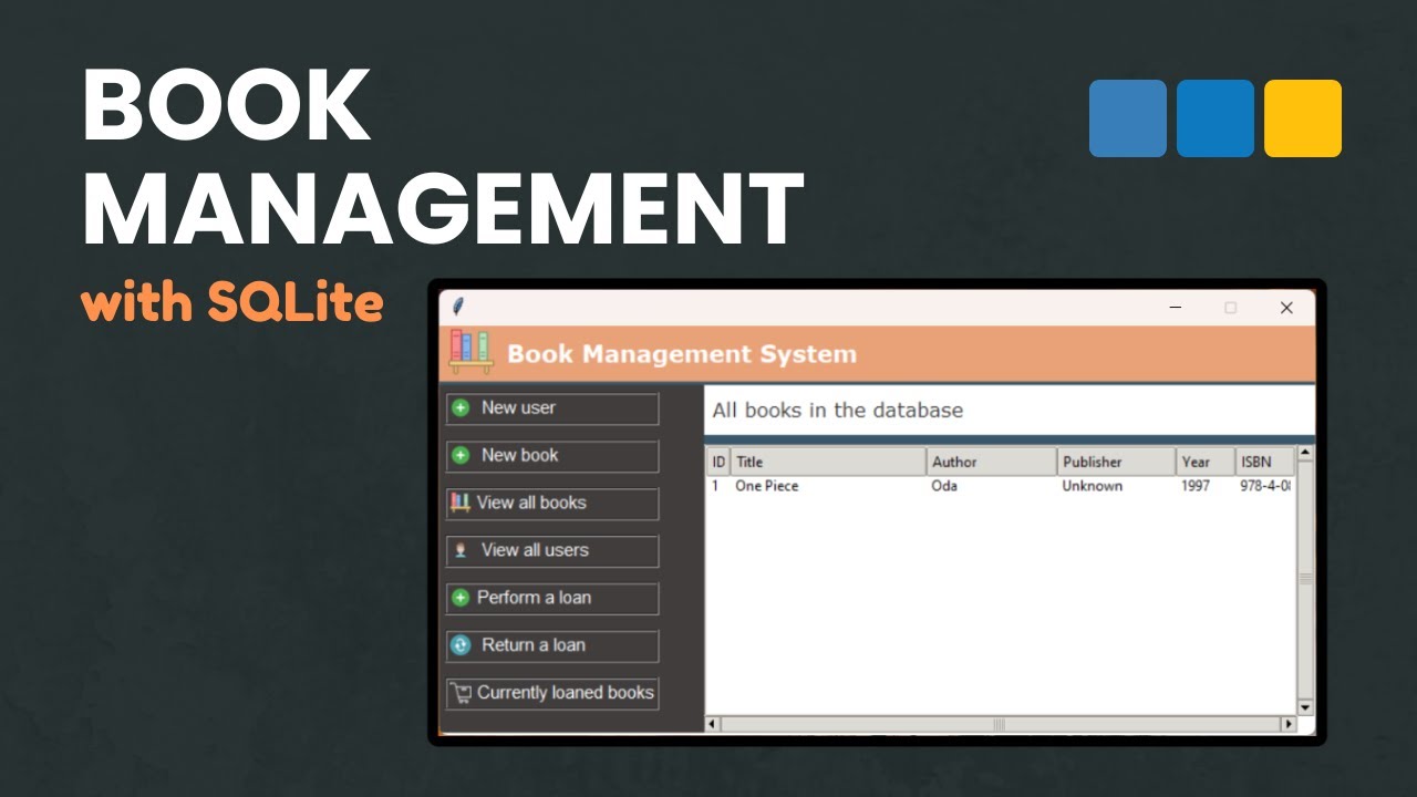Python Book Management System with SQLite - Part 1: Creating Database Tables