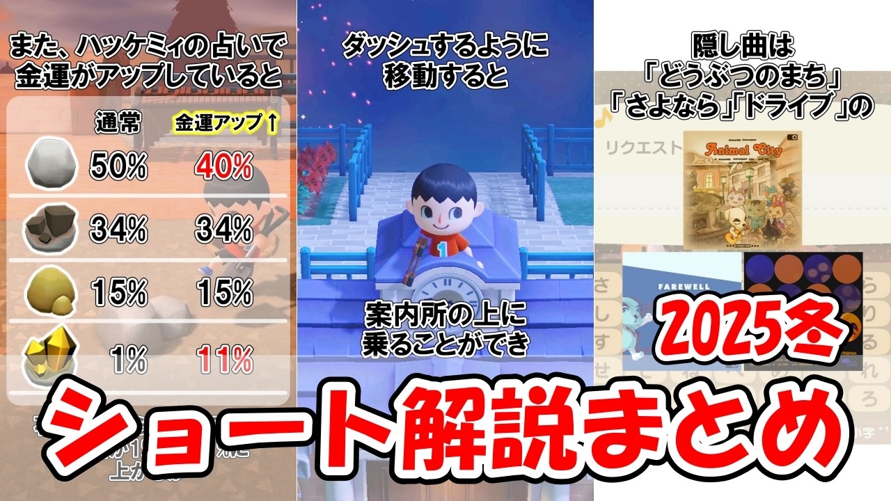 【総集編】あつ森雑学ショート90本 イッキ見｜2025年(冬)1月〜3月【作業用】