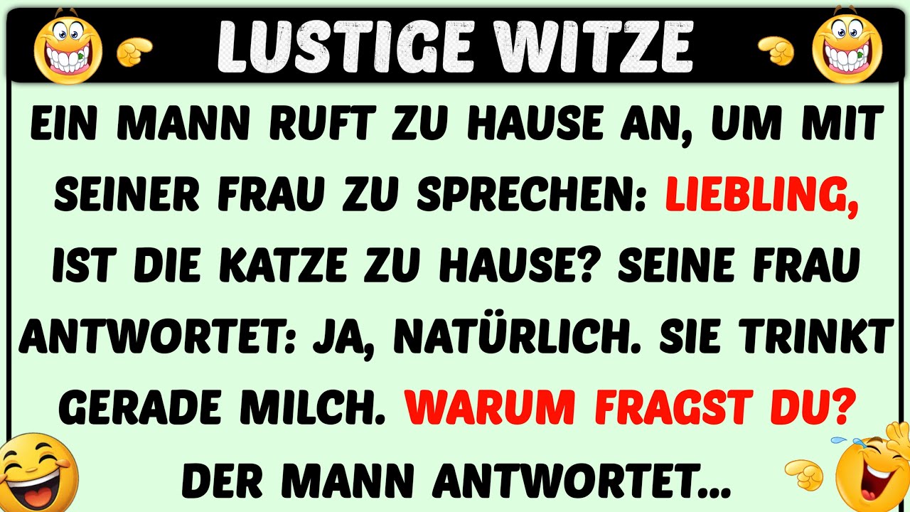 Bester Witz Des Tages! - Ein Mann bringt die Katze seiner Frau nach draußen…| Täglich Witzige Videos