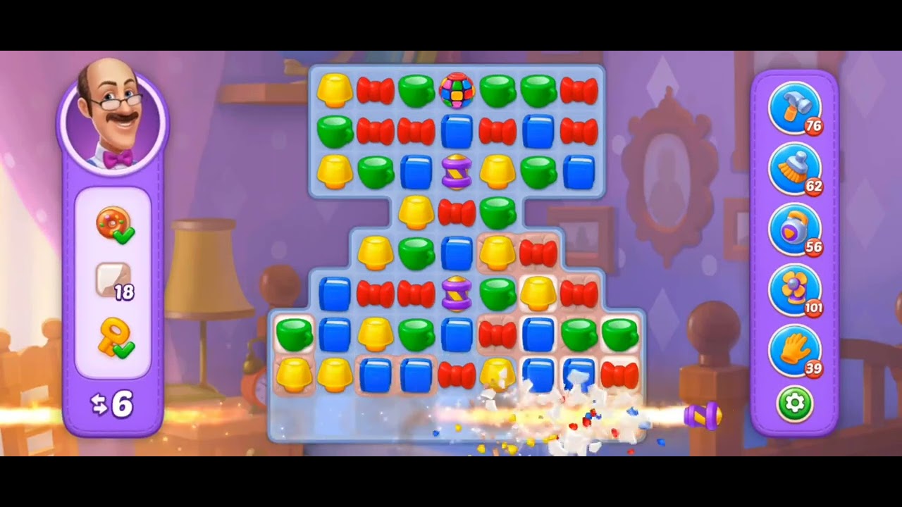 Homescapes Level 19553 Hard (No Boosters)