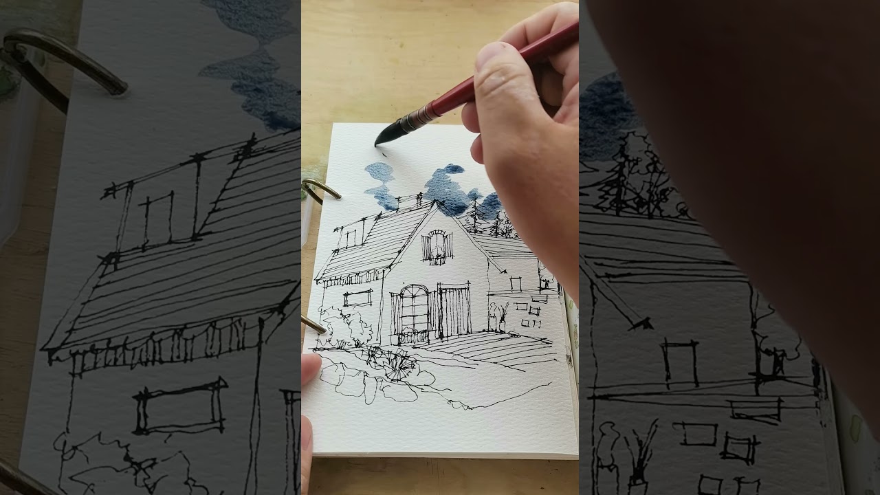 Old building watercolor painting #art #watercolor #painting #sketch #drawing #illustration #artist