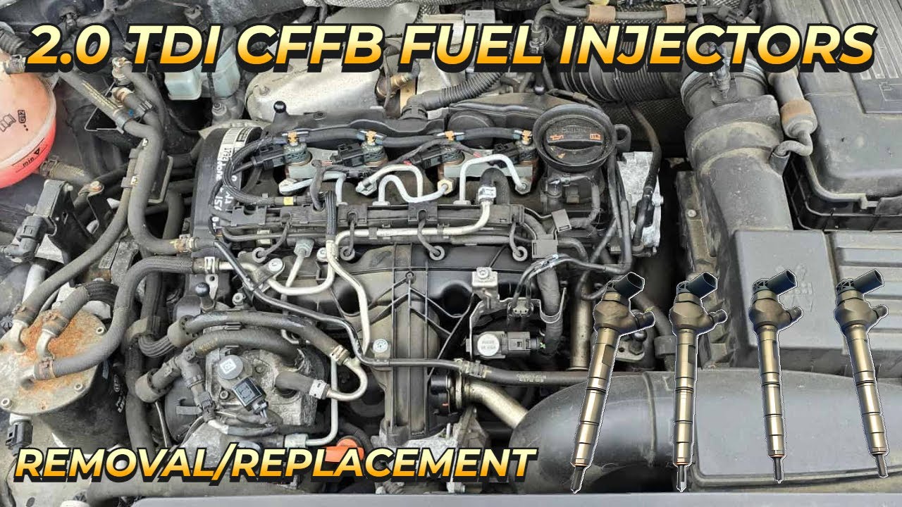 Снятие и замена топливных форсунок 2.0 TDI для двигателя CFFB Volkswagen Audi Skoda Seat