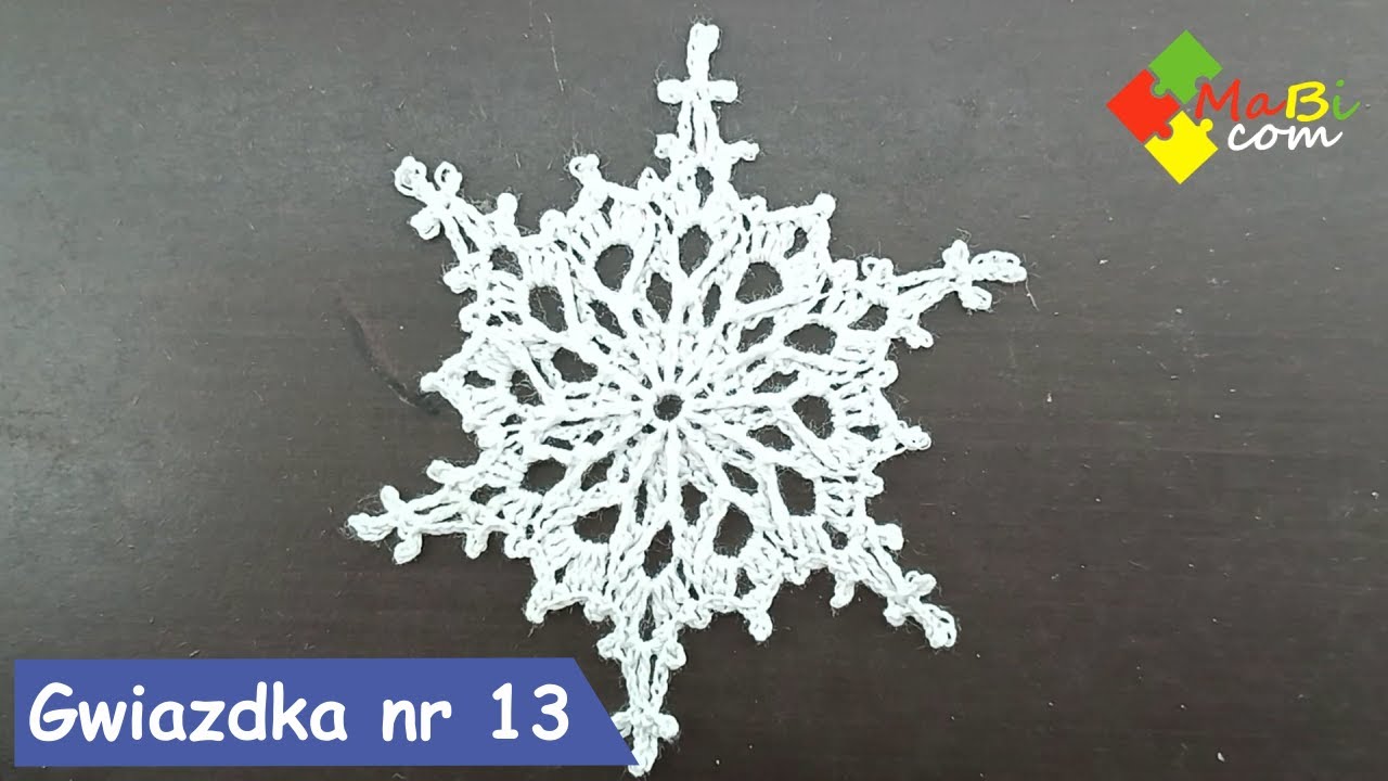 Szydełkowa gwiazdka nr 13 / Crochet snowflake no 13