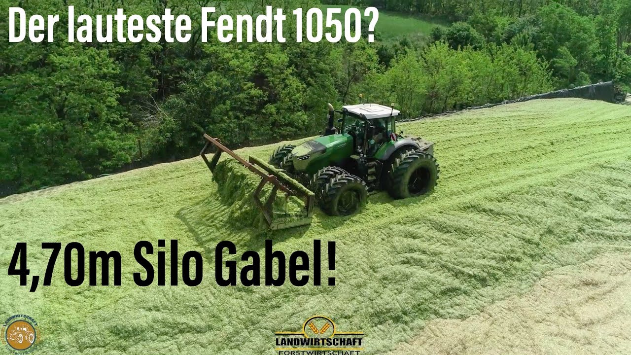 Der lauteste FENDT 1050 VARIO? + 4,70m SILO GABEL! Da geht was! Lohnauftrag GPS Roggen Silieren 2022