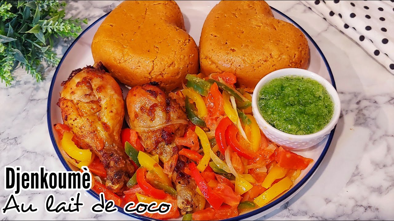 Djenkoumè Au Lait De Coco || Amiwo || Ené Djinkoumè || Cuisine Togo Benin