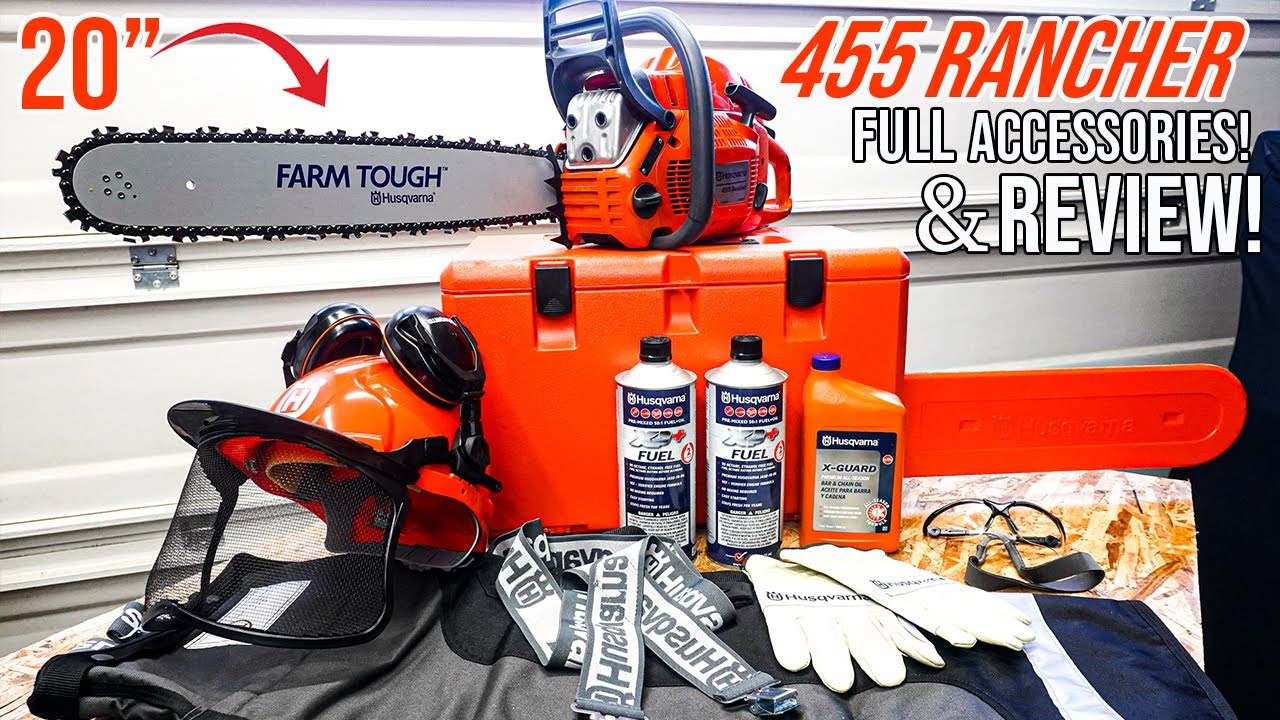 My First Time Using The Husqvarna 455 Rancher Chainsaw! Unboxing And FULL Review!