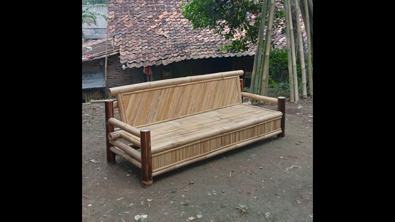 Cara membuat kursi panjang dari bambu ||ide kreatif