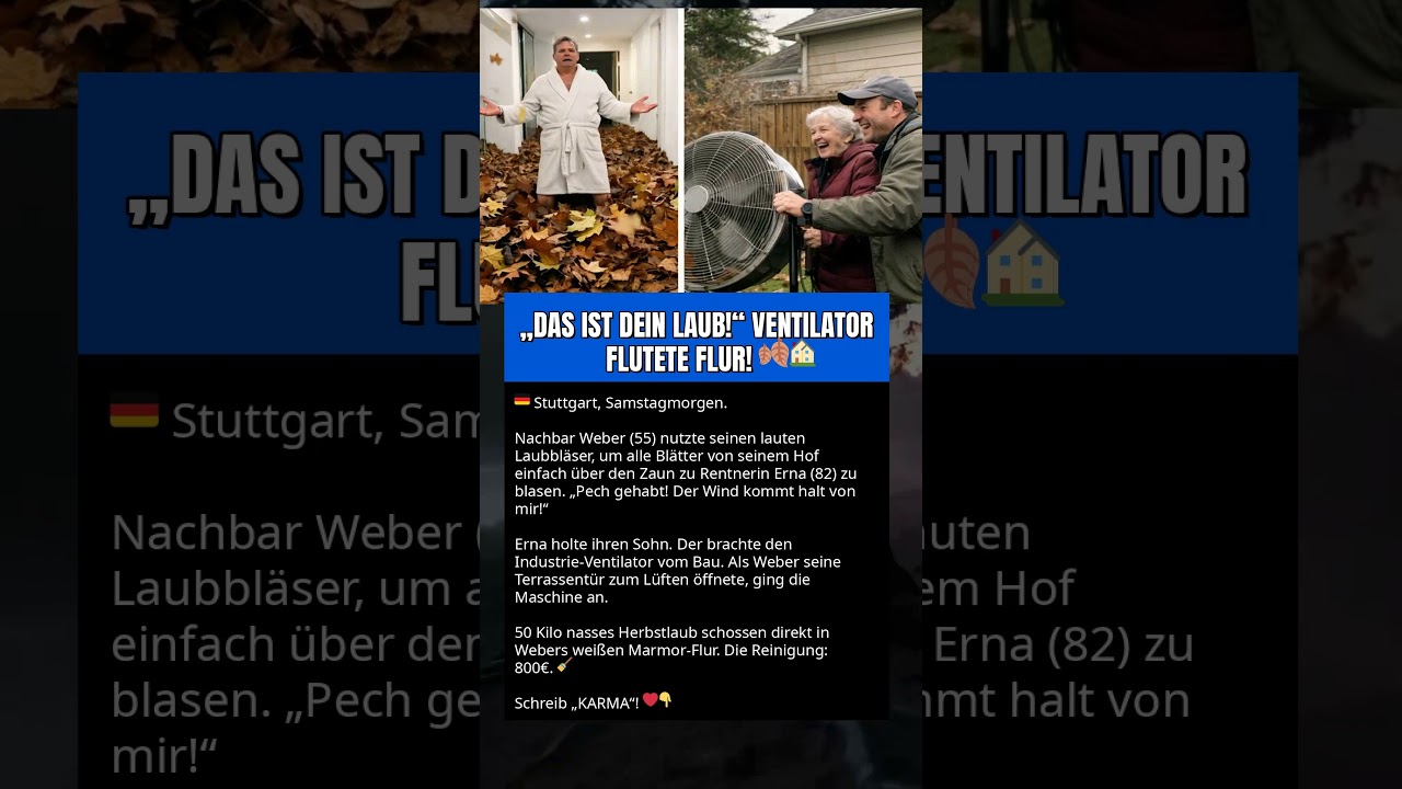 &bdquo;DAS IST DEIN LAUB!&ldquo; VENTILATOR FLUTETE FLUR! 🍂🏠