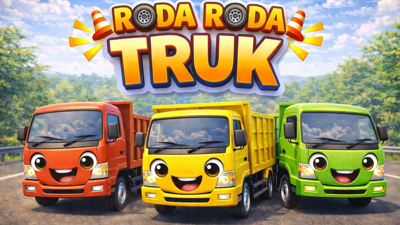 Roda Roda Truk Berputar 🎶- Lagu Anak Roda Roda Bis Versi Roda Truk Terbaru | Lagu Anak Anak Animasi