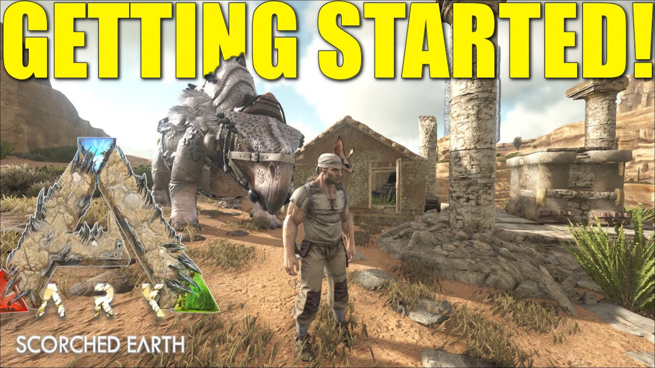 ARK: SCORCHED EARTH - GETTING STARTED! (PVP TRIBE LIFE) Ep.1