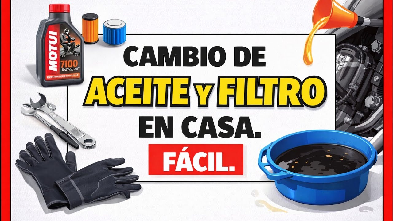 Cambiar aceite y filtro a tu moto, facil y sencillo 