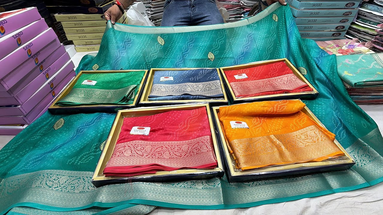 chickpet Bangalore wholesale Sarees||Single saree courier available