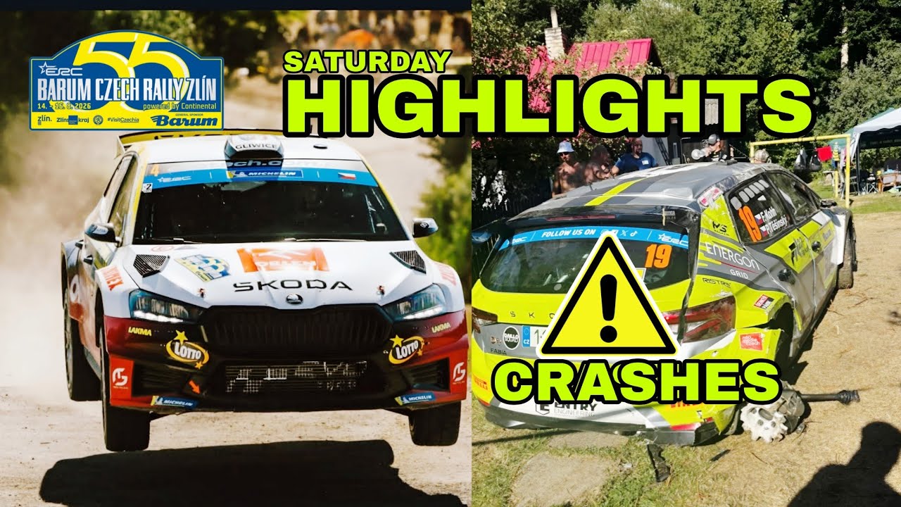 CRASHES ⚠️ ERC BARUM CZECH RALLY ZL&Iacute;N 2026 - DAY2 HIGHLIGHTS 