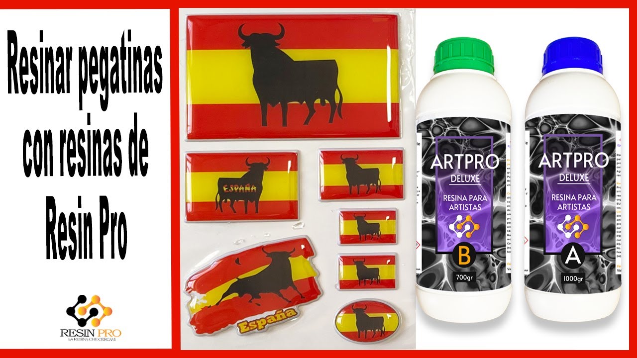 Resinar pegatinas con resinas de Resin Pro