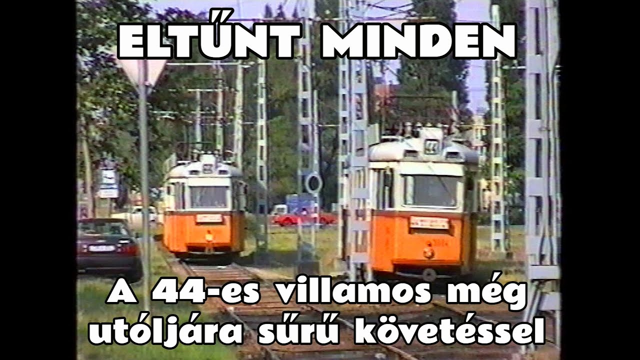 1995.06.02. 44-es villamos archív. Még sűrű követéssel. Rákospatak-hurok - Keleti pu. (Baross tér)