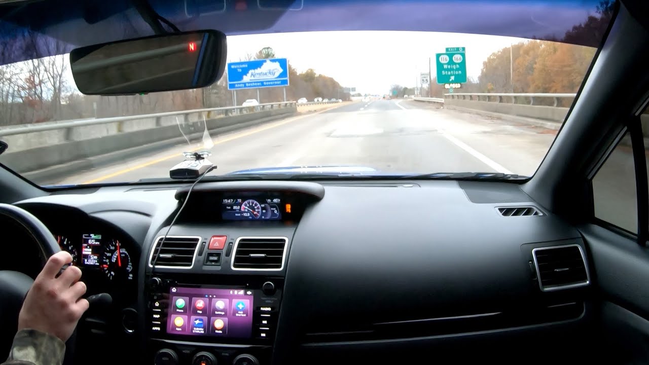 ASMR Driving No Talking Subaru WRX STI - Arkansas To Kentucky - Listen While You Sleep - Day / Night