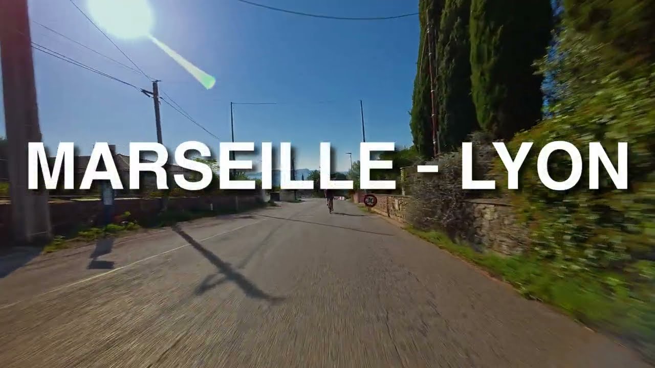 Road Marseille - Lyon (France) A7. Traveling by car in first person