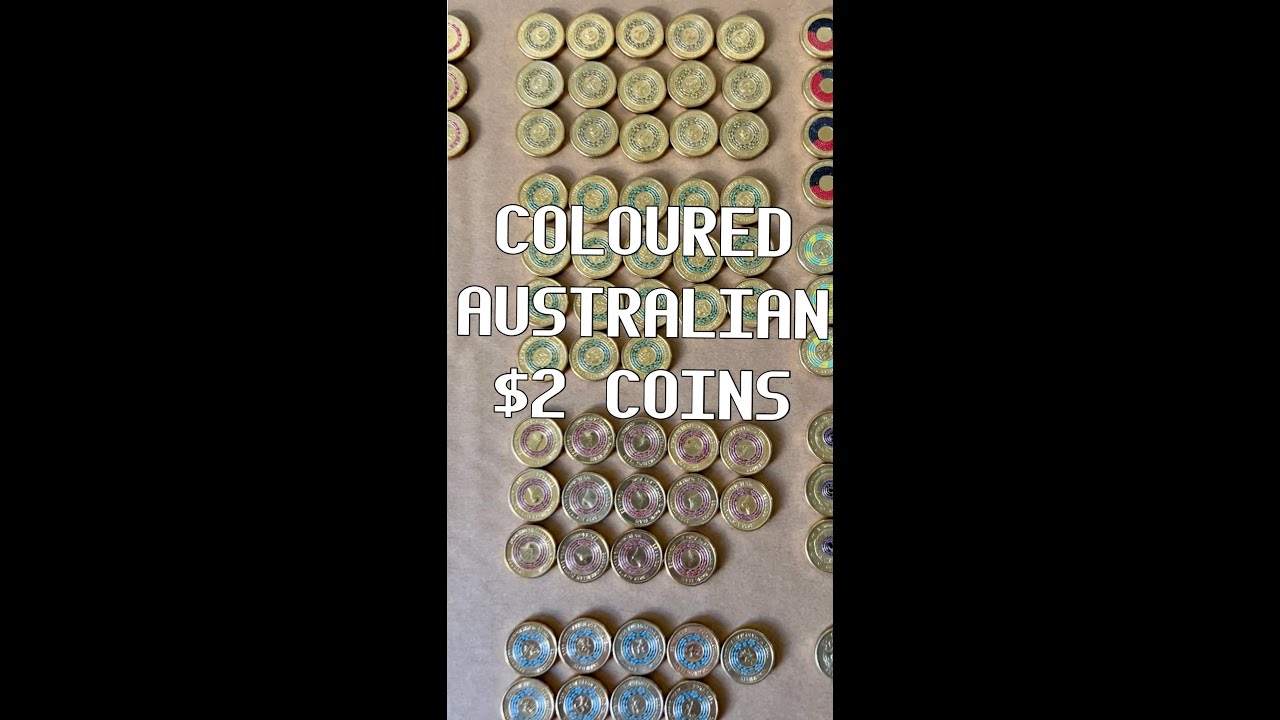 Arranging by colours (SPECIAL AUSTRALIAN COLOURED $2 COINS) #coincollecting