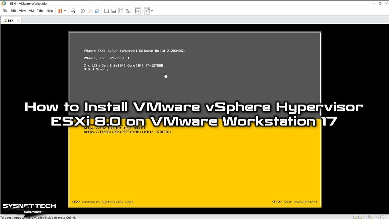 How to Install VMware vSphere Hypervisor ESXi 8.0 on VMware Workstation 17 | Easy Installation! 🔧🎯