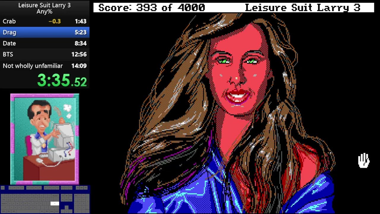 Leisure Suit Larry 3 any% speedrun (14:02)