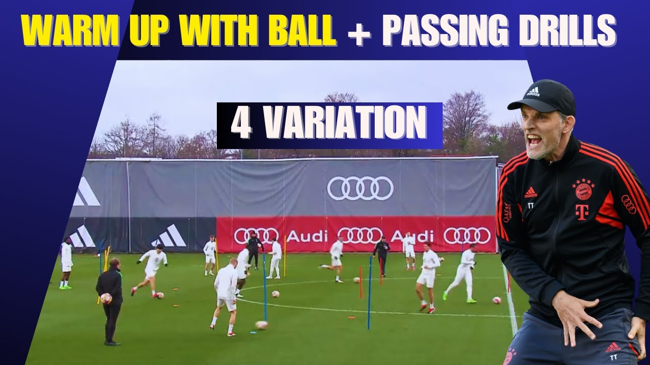 Warm Up With Ball + Passing Drills / FC Bayern München / 4 Variation