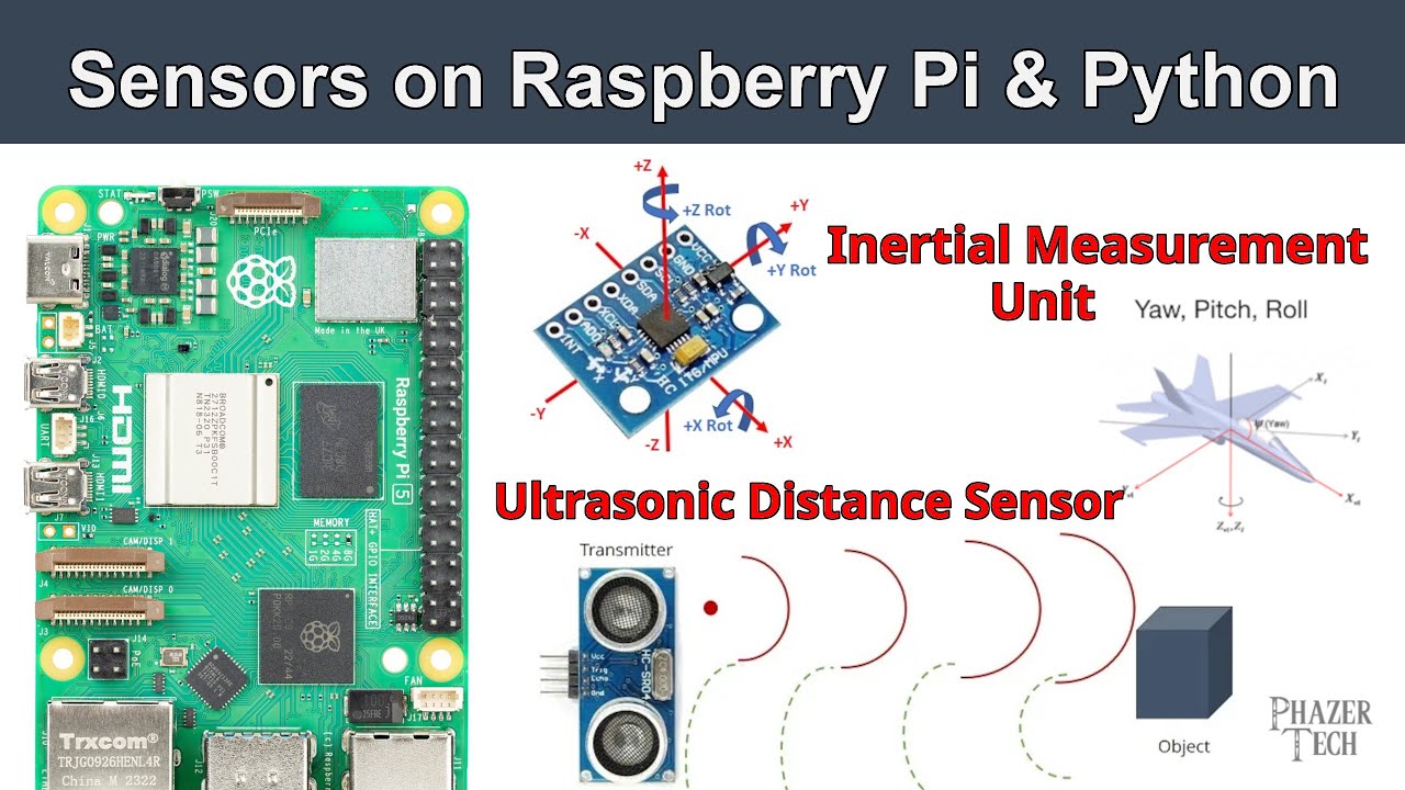 Sensors on Raspberry Pi & Python - Distance Sensor & Inertial Measurement Unit