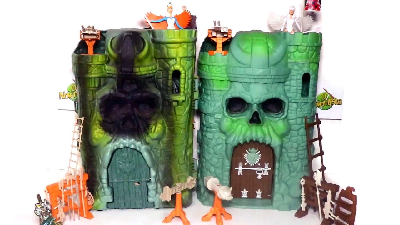 Comparativo Castelo de Grayskull Anos 80 X Origins - He-Man Mattel