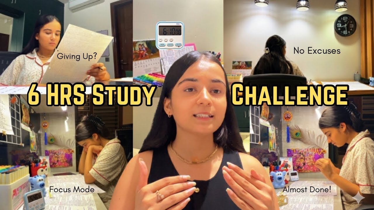 I Survived 6 Hours Study Challenge - Zero Distractions🔥 || Tanvi Aggarwal 